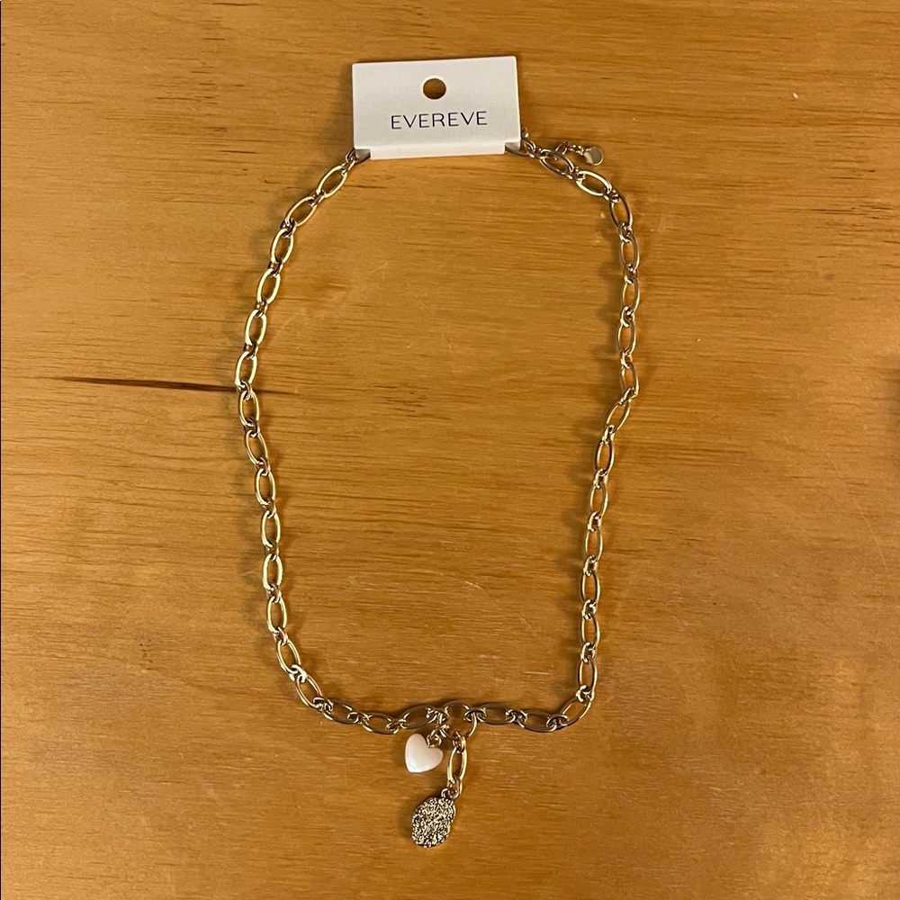 Evereve Gold Eliza Heart Coin Necklace
